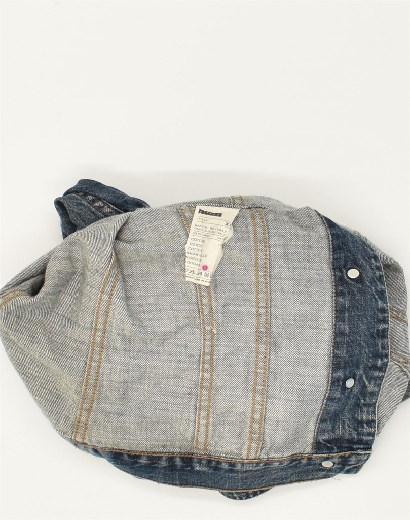 SISLEY Womens Denim Jacket UK 4 XS Blue Cotton | Vintage Sisley | Thrift | Second-Hand Sisley | Used Clothing | Messina Hembry 