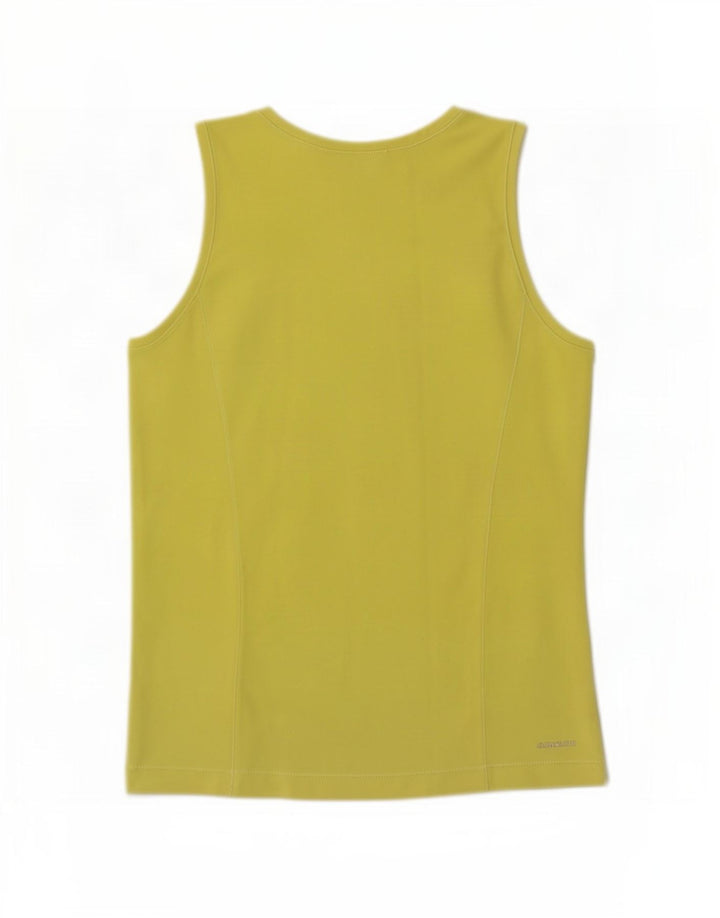 Adidas Womens Climalite Vest Top UK 14 Medium Yellow Polyester
