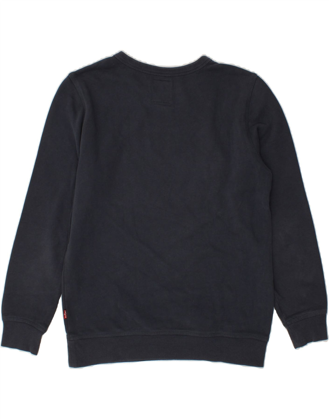 LEVI'S Boys Graphic Sweatshirt Jumper 15-16 Years Navy Blue Cotton Vintage Levi's and Second-Hand Levi's from Messina Hembry 