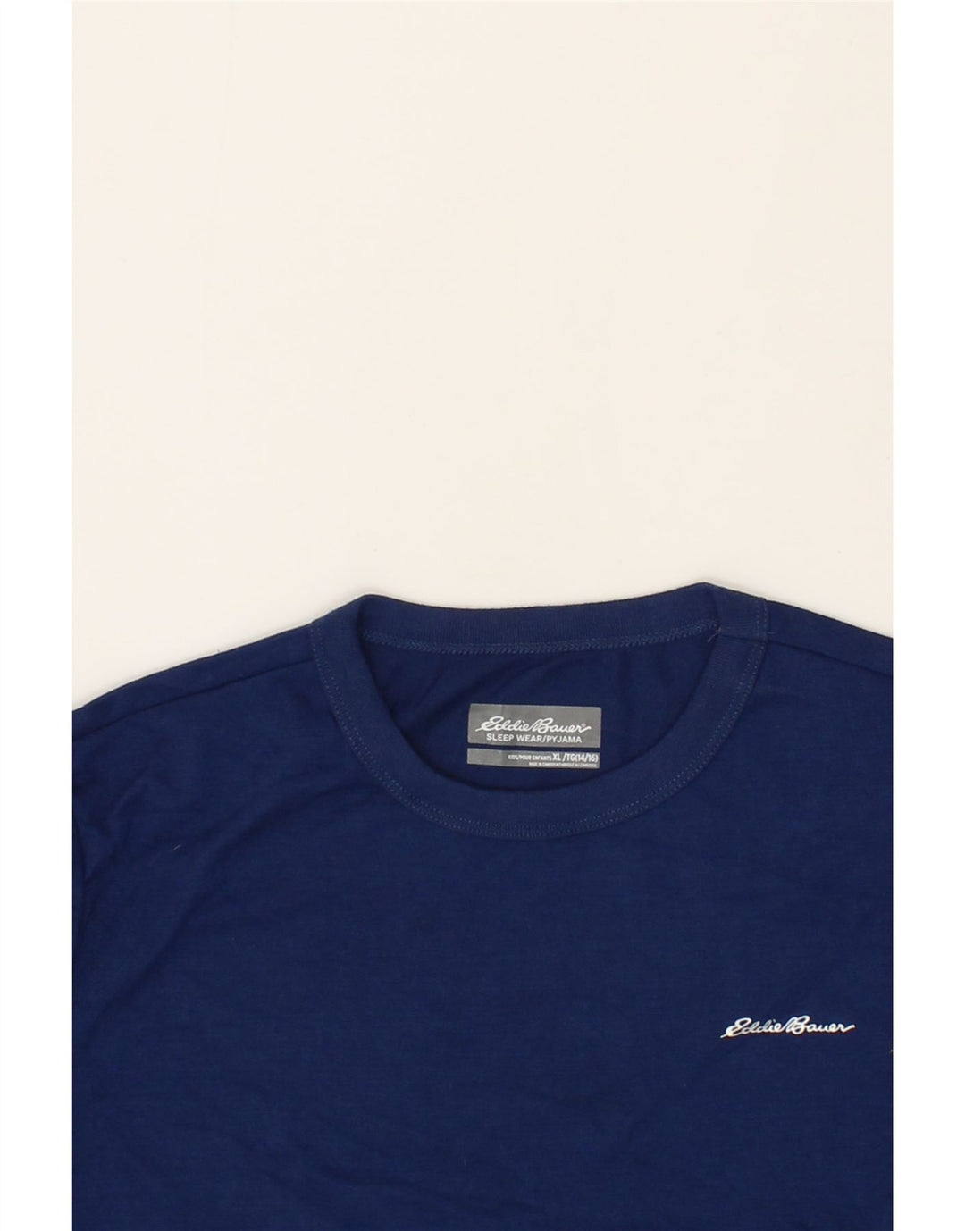 EDDIE BAUER Boys T-Shirt Top 14-15 Years XL Navy Blue Vintage Eddie Bauer and Second-Hand Eddie Bauer from Messina Hembry 