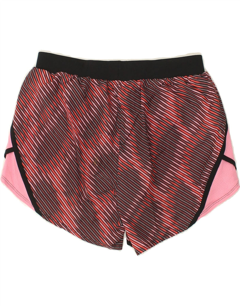 UNDER ARMOUR Womens Heat Gear Sport Shorts UK 6 XS Red Striped | Vintage Under Armour | Thrift | Second-Hand Under Armour | Used Clothing | Messina Hembry 