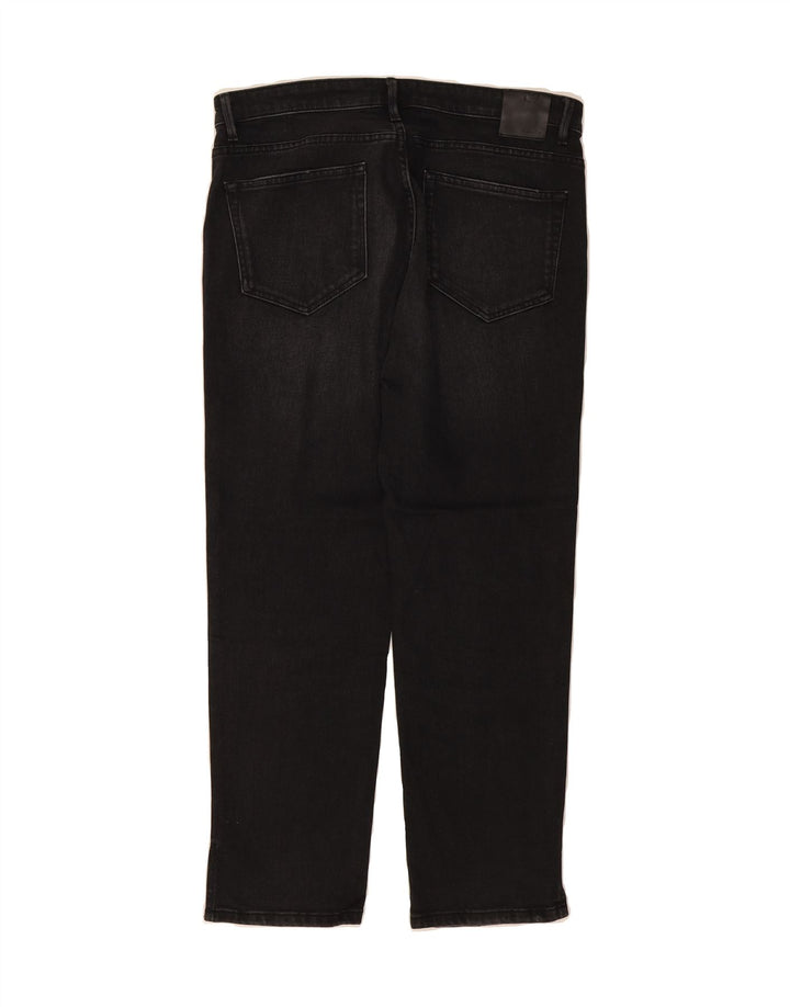 MASSIMO DUTTI Womens Straight Jeans EU 42 Large W34 L26 Black Cotton Vintage Massimo Dutti and Second-Hand Massimo Dutti from Messina Hembry 