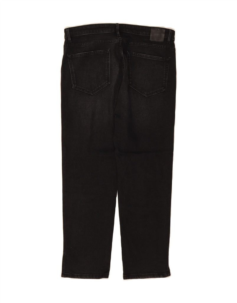 MASSIMO DUTTI Womens Straight Jeans EU 42 Large W34 L26 Black Cotton Vintage Massimo Dutti and Second-Hand Massimo Dutti from Messina Hembry 