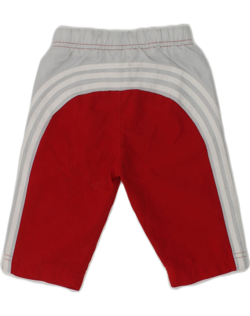 ADIDAS Baby Boys Tracksuit Trousers 3-6 Months Red Colourblock Polyester | Vintage Adidas | Thrift | Second-Hand Adidas | Used Clothing | Messina Hembry 