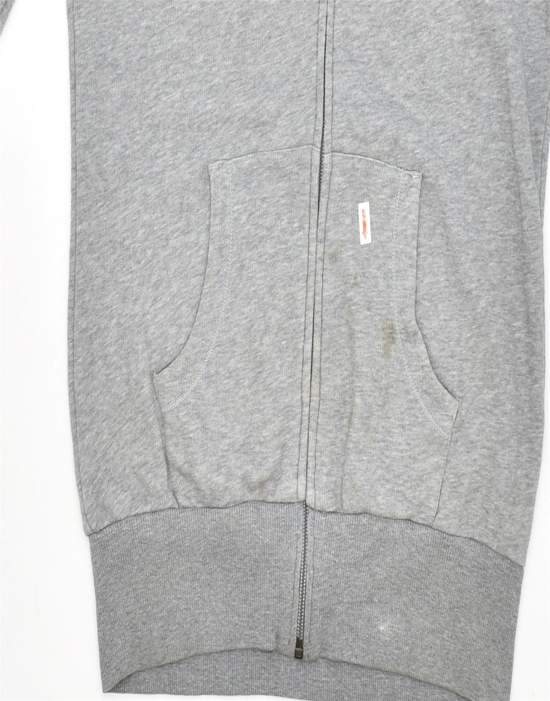 PUMA Womens Zip Hoodie Sweater UK 12 Medium Grey Cotton | Vintage | Thrift | Second-Hand | Used Clothing | Messina Hembry 