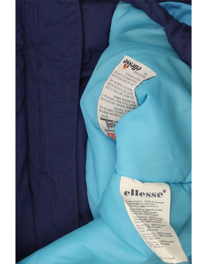 Ellesse Womens Oversized Ski Jacket US 8 Medium Navy Blue Colourblock