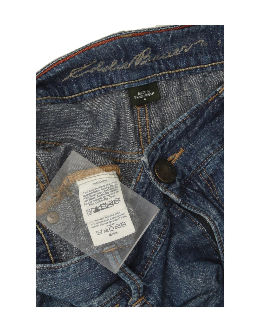 EDDIE BAUER Womens Slight Curve Denim Shorts US 6 Medium W32 Blue Cotton Vintage Eddie Bauer and Second-Hand Eddie Bauer from Messina Hembry 
