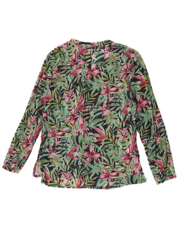 Laura Ashley Womens Shirt Blouse UK 10 Small Multicoloured Floral Cotton