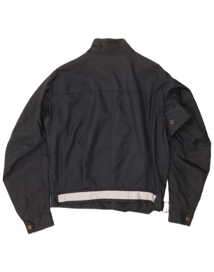 Belstaff Womens Racer Jacket IT 42 Medium Navy Blue Nylon