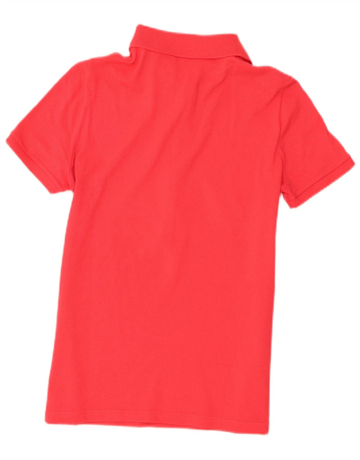 Lacoste Womens Polo Shirt Size 38 Medium Red Cotton