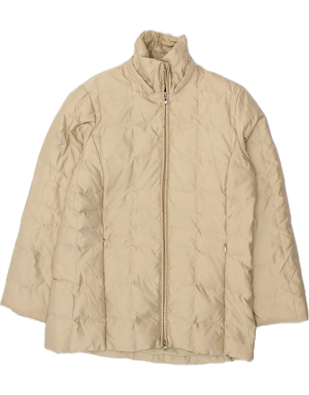SERGIO TACCHINI Womens Padded Coat IT 46 Large Beige Polyamide Vintage Sergio Tacchini and Second-Hand Sergio Tacchini from Messina Hembry 