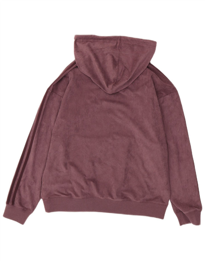 Womens Oversized Velour Hoodie Jumper UK 10 Small