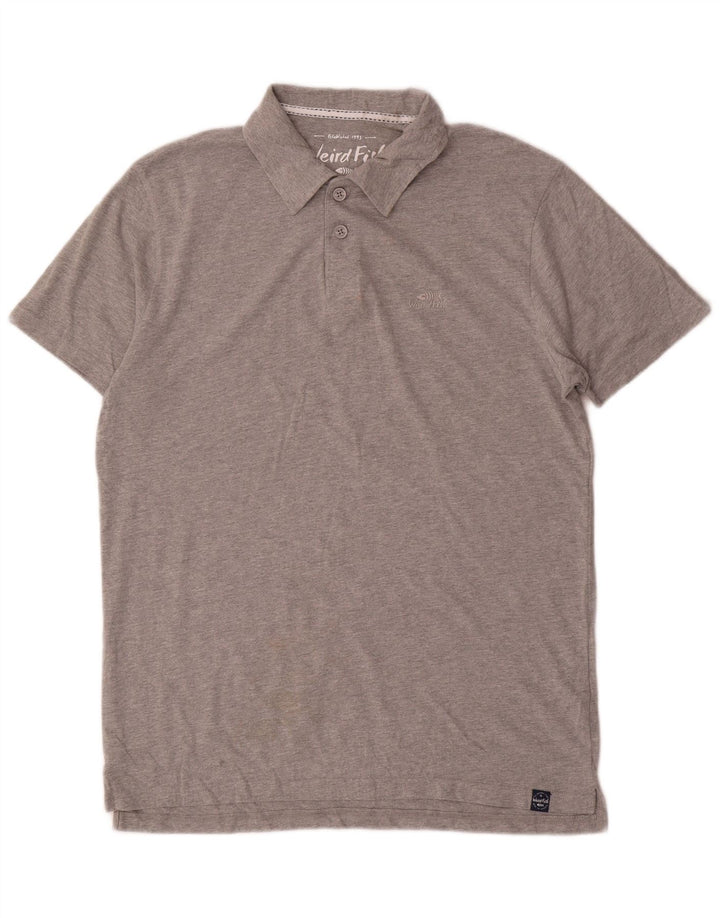 Weird Fish Mens Polo Shirt Medium Grey Cotton