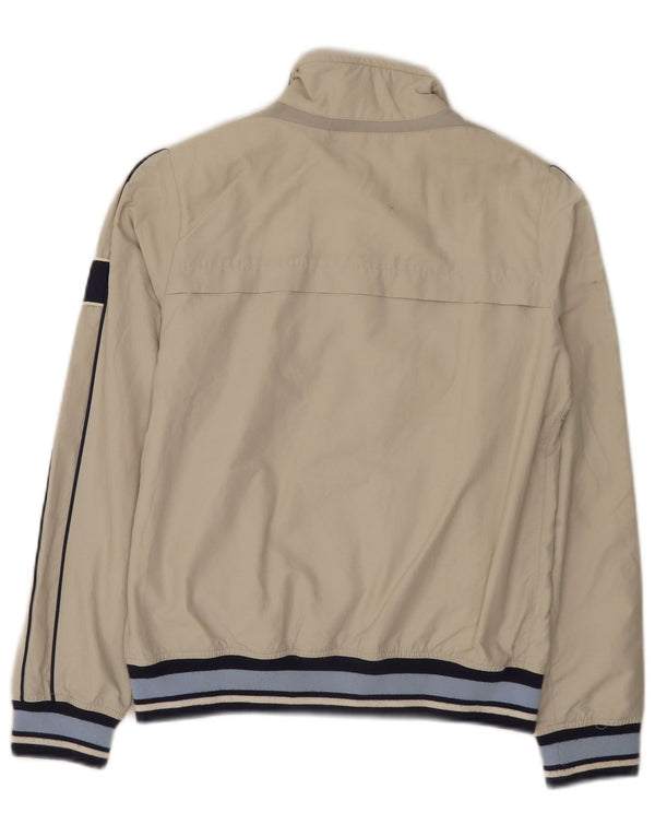 Geox Boys Graphic Bomber Jacket 11-12 Years Beige Colourblock Cotton