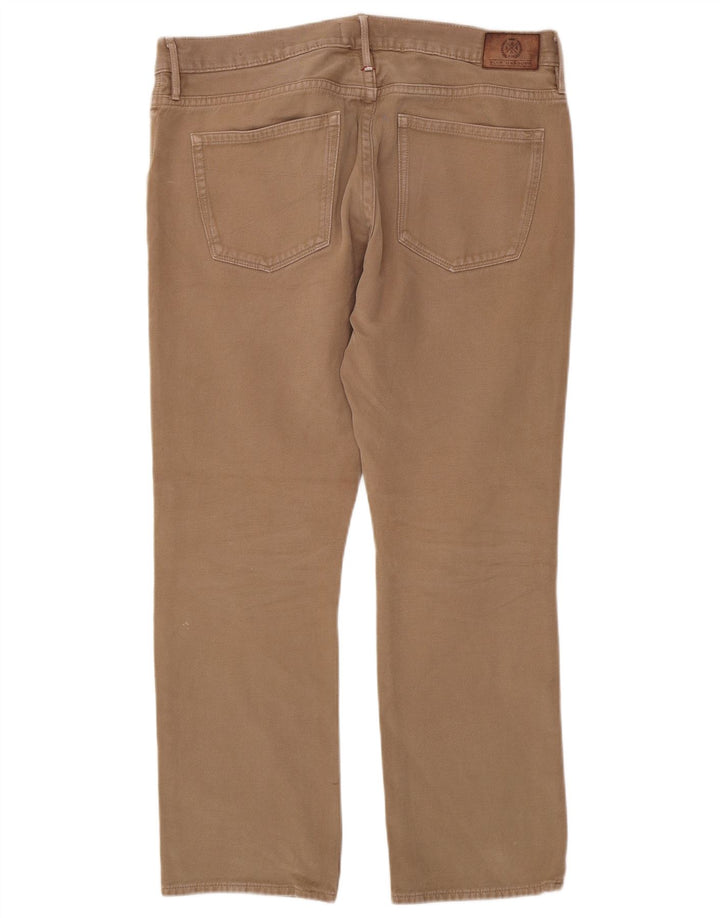Marks & Spencer Mens Blue Harbour Regular Fit Casual Trousers W36 L31 Beige