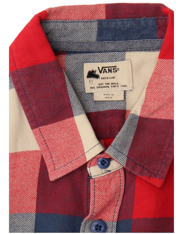 Vans Mens Flannel Shirt Medium Red Check