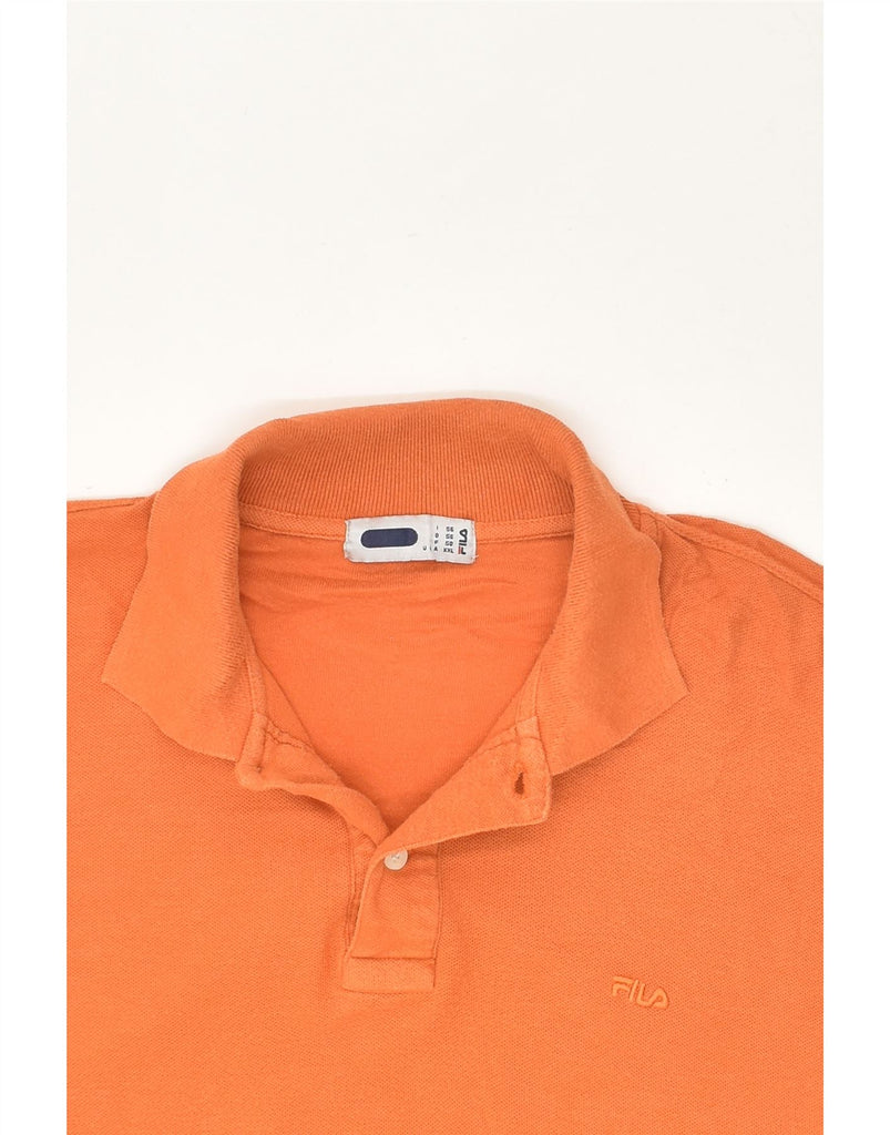 FILA Mens Polo Shirt IT 56 2XL Orange Cotton | Vintage Fila | Thrift | Second-Hand Fila | Used Clothing | Messina Hembry 
