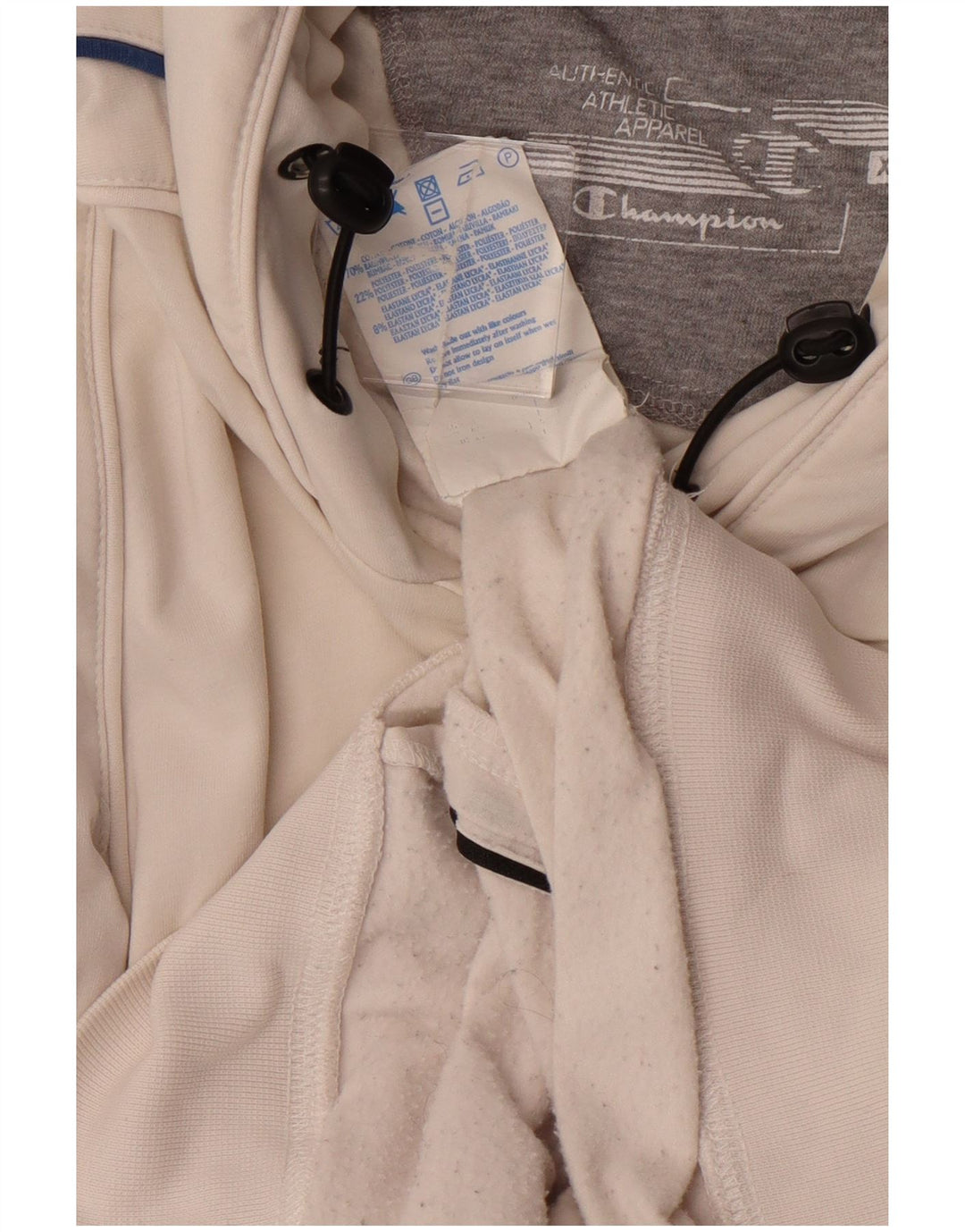 CHAMPION Womens Hoodie Jumper UK 18 XL White Cotton