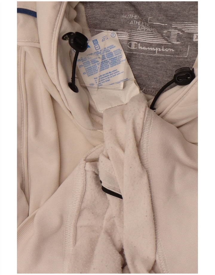 CHAMPION Womens Hoodie Jumper UK 18 XL White Cotton