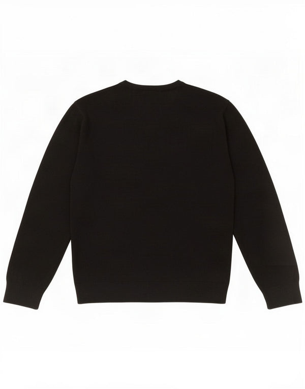 Marks & Spencer Mens V-Neck Jumper Sweater Large Black Acrylic