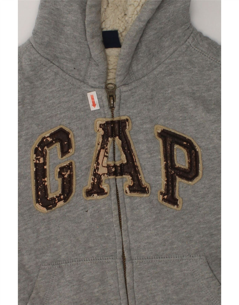 GAP Boys Graphic Sherpa Zip Hoodie Sweater 2-3 Years Grey Cotton | Vintage Gap | Thrift | Second-Hand Gap | Used Clothing | Messina Hembry 