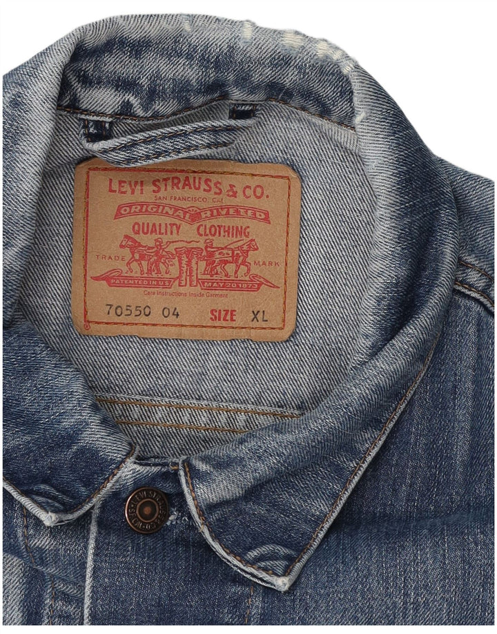 Levi's Mens Denim Gilet UK 42 XL Blue