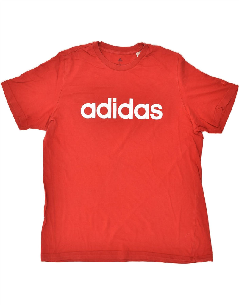 ADIDAS Mens Graphic T-Shirt Top Large Red Cotton | Vintage Adidas | Thrift | Second-Hand Adidas | Used Clothing | Messina Hembry 