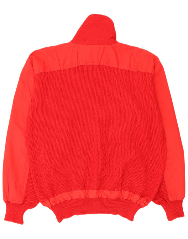 Rodrigo Mens Anorak Zip Neck Jumper Sweater IT 50 Medium Red New Wool
