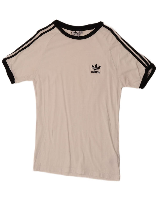 Adidas Mens T-Shirt Top Large White Cotton