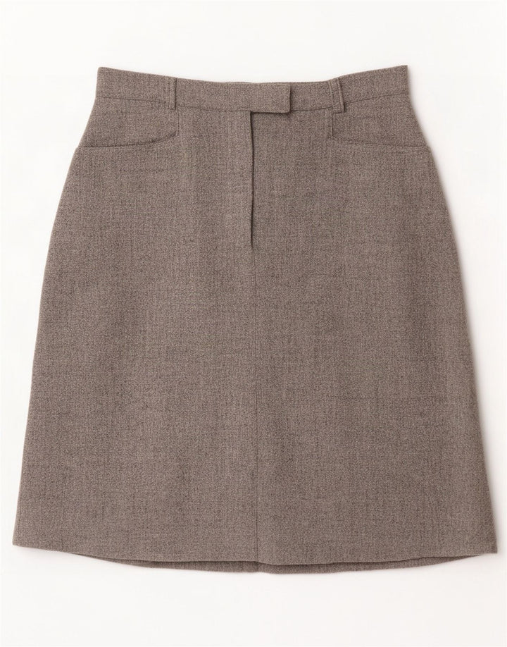 New Penny Womens A-Line Skirt UK 10 Small W26 Grey Wool