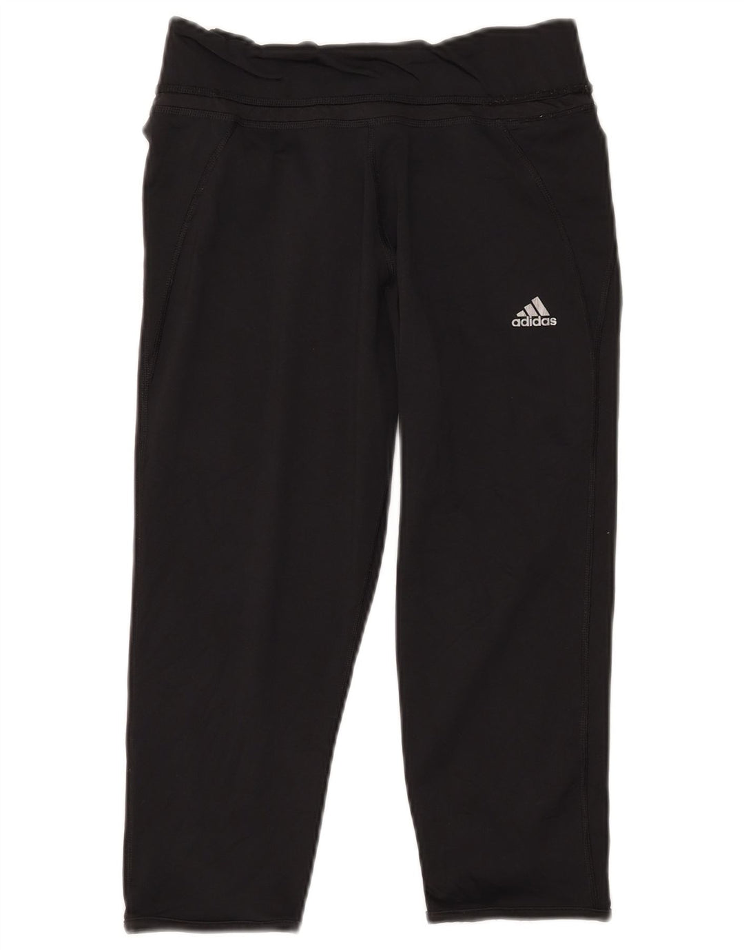 Adidas Womens Climalite Capri Leggings UK 12/14 Medium Black Polyester
