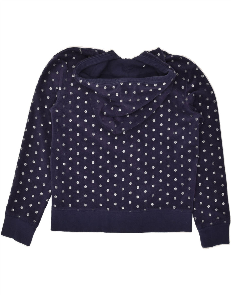 GAP Girls Graphic Hooded Fleece Jacket 14-15 Years 2XL Navy Blue Polka Dot | Vintage Gap | Thrift | Second-Hand Gap | Used Clothing | Messina Hembry 