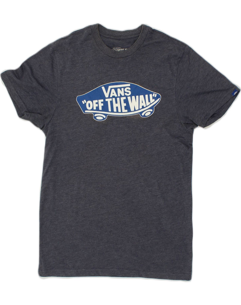 VANS Mens Custom Fit Graphic T-Shirt Top Small Blue Cotton | Vintage Vans | Thrift | Second-Hand Vans | Used Clothing | Messina Hembry 