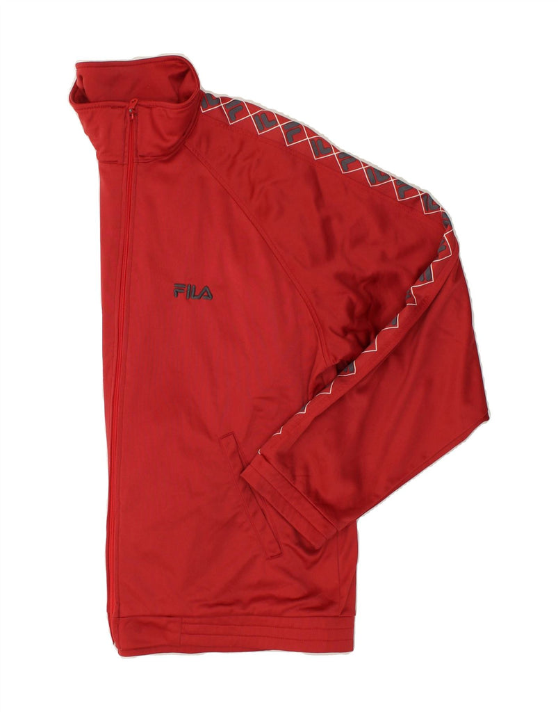 FILA Mens Tracksuit Top Jacket IT 52 XL Red | Vintage Fila | Thrift | Second-Hand Fila | Used Clothing | Messina Hembry 