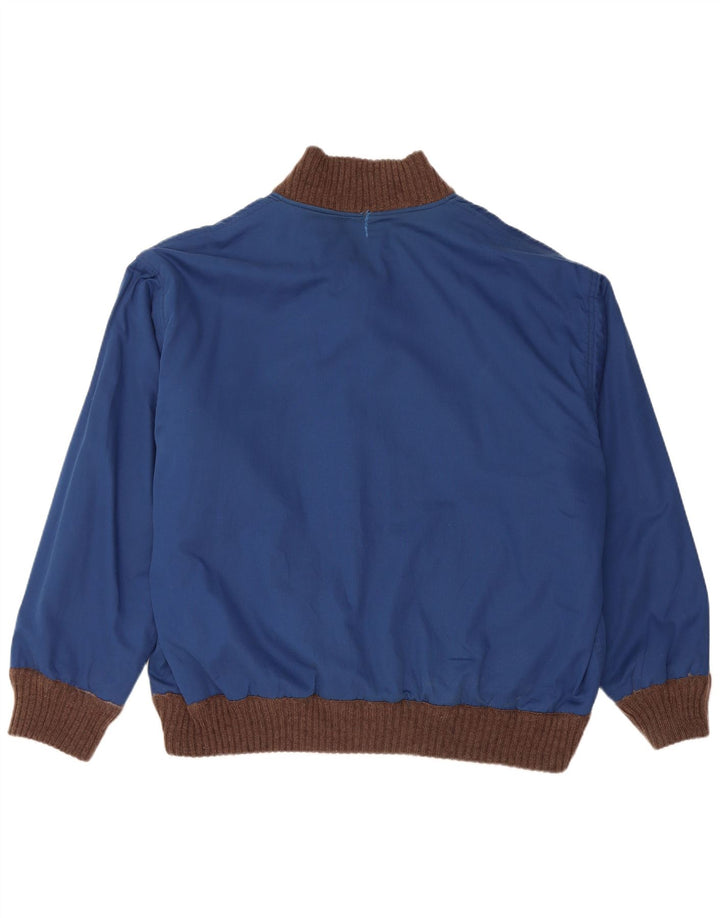 VINTAGE Mens Reversible Cardigan Sweater XL Brown Fair Isle