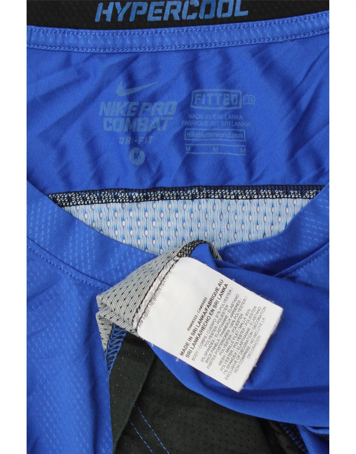 Nike Mens Graphic T-Shirt Top Medium Blue Colourblock Polyester