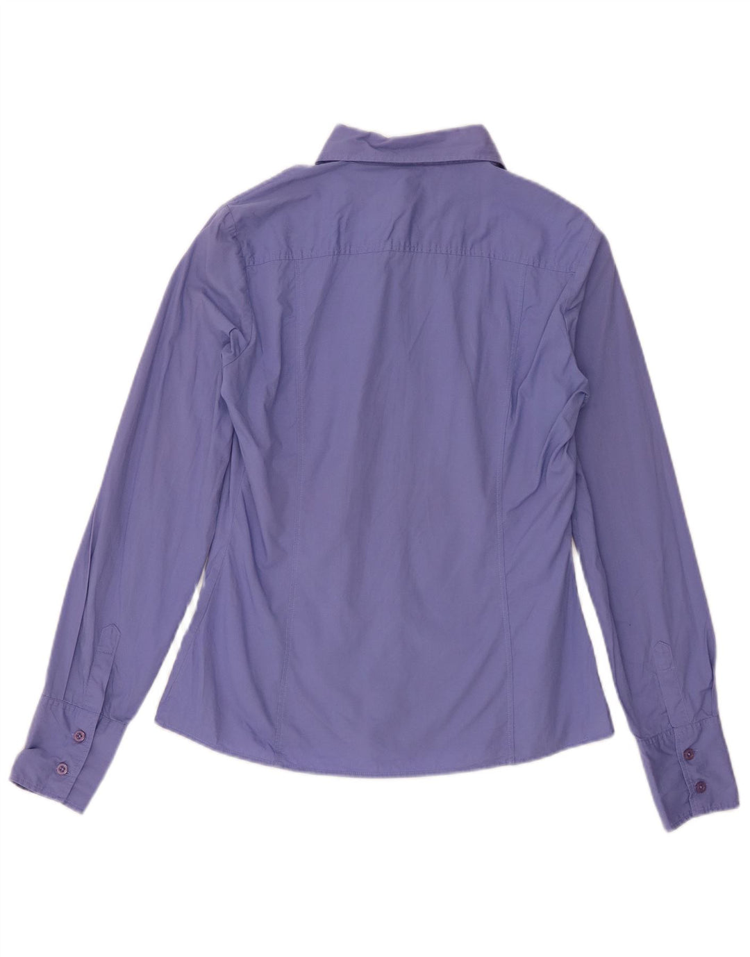 Benetton Womens Shirt UK 14 Medium Purple Cotton