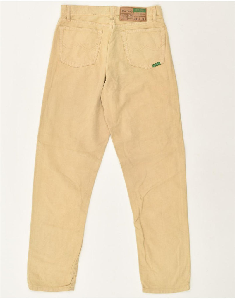 BENETTON Mens Perfect Fit Straight Casual Trousers W30 L31 Beige Cotton | Vintage Benetton | Thrift | Second-Hand Benetton | Used Clothing | Messina Hembry 