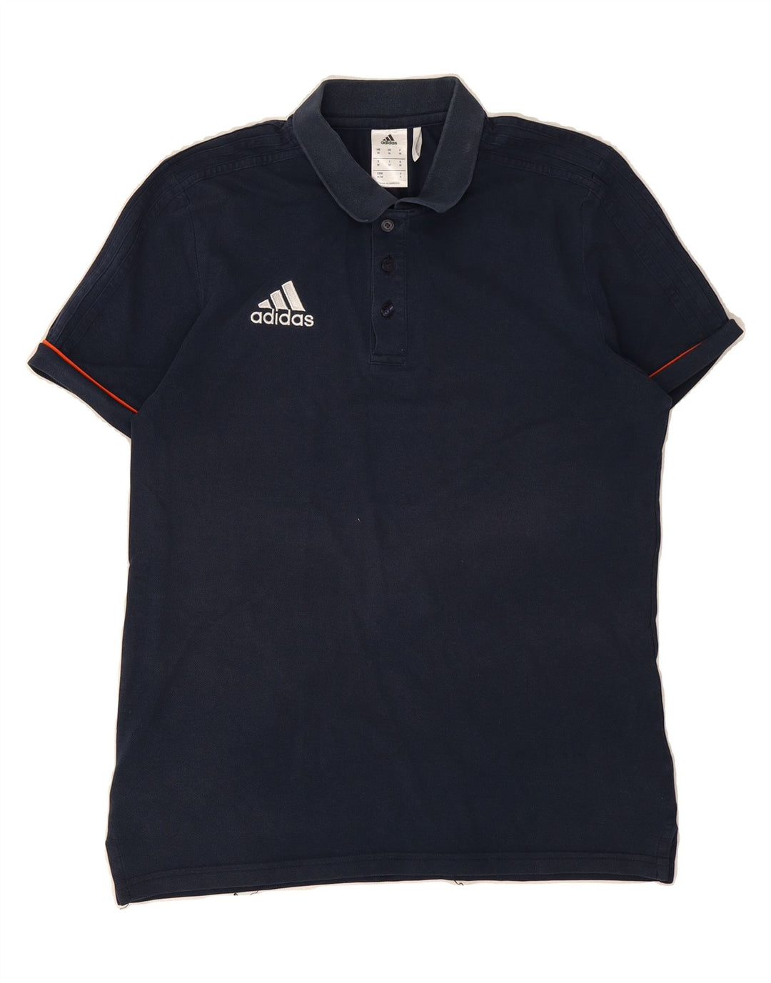 ADIDAS Mens Climalite Polo Shirt Medium Navy Blue Cotton Vintage Adidas and Second-Hand Adidas from Messina Hembry 