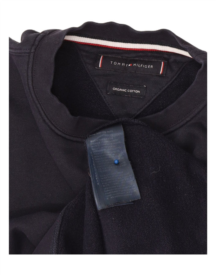 Tommy Hilfiger Mens Sweatshirt Jumper Medium Navy Blue Cotton