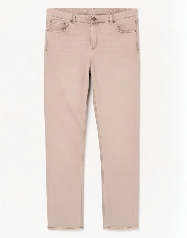 Marks & Spencer Womens Relaxed Slim Jeans UK 14 Large W34 L30 Grey Cotton