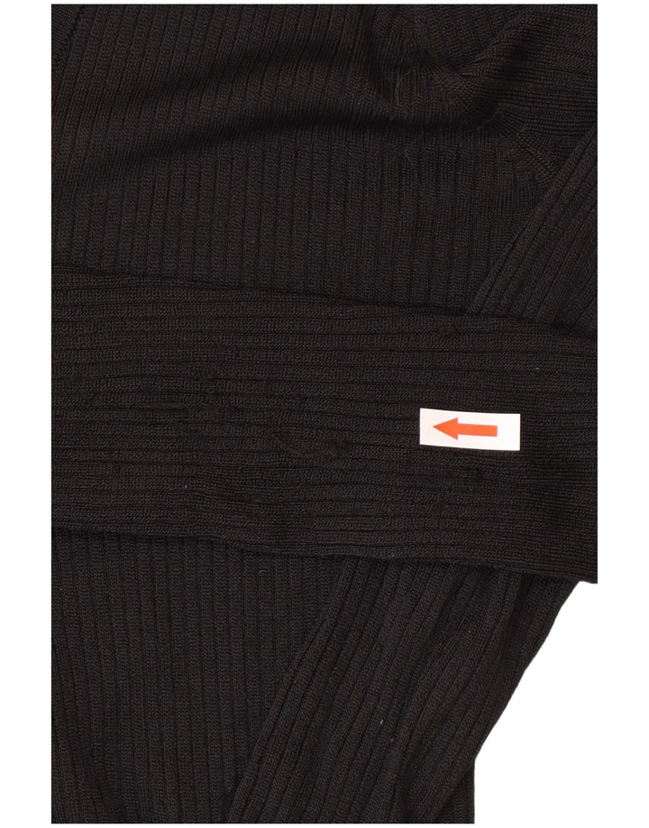 Zara Womens Cardigan Sweater UK 14 Large Black Viscose