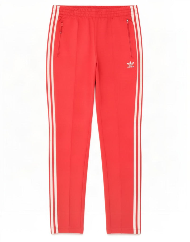 Adidas Womens Tracksuit Trousers UK 14 Medium Red