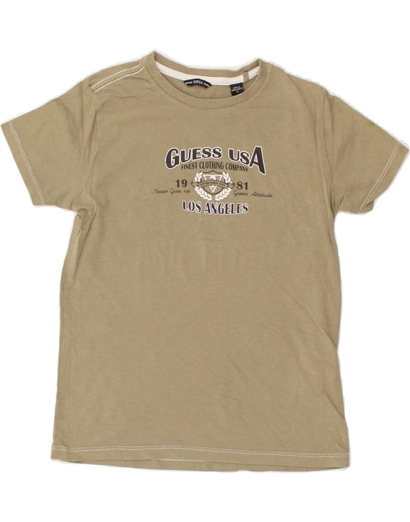 GUESS Boys Graphic T-Shirt Top 7-8 Years Grey Cotton | Vintage Guess | Thrift | Second-Hand Guess | Used Clothing | Messina Hembry 