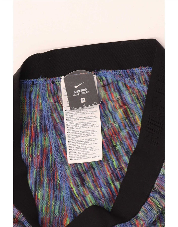 Nike Womens Leggings UK 12 Medium Multicoloured Polyester