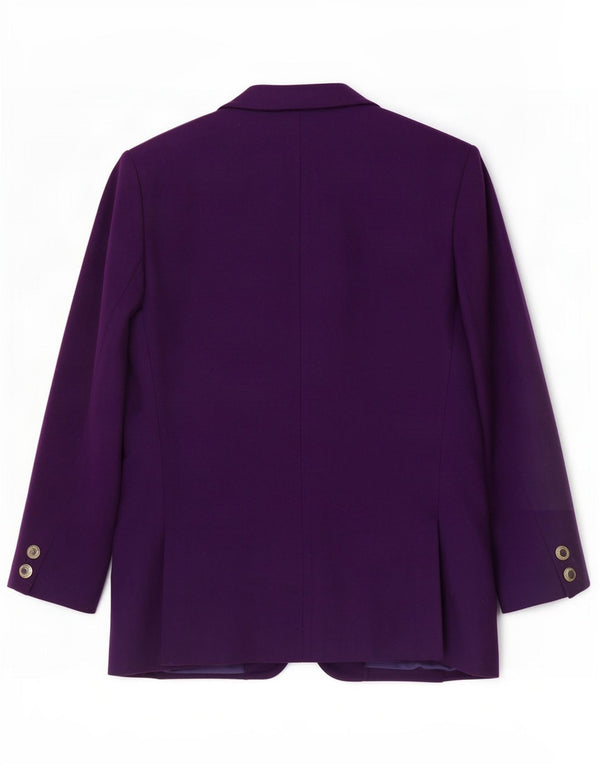 Pendleton Womens 1 Button Blazer Jacket UK 12 Medium Purple Virgin Wool