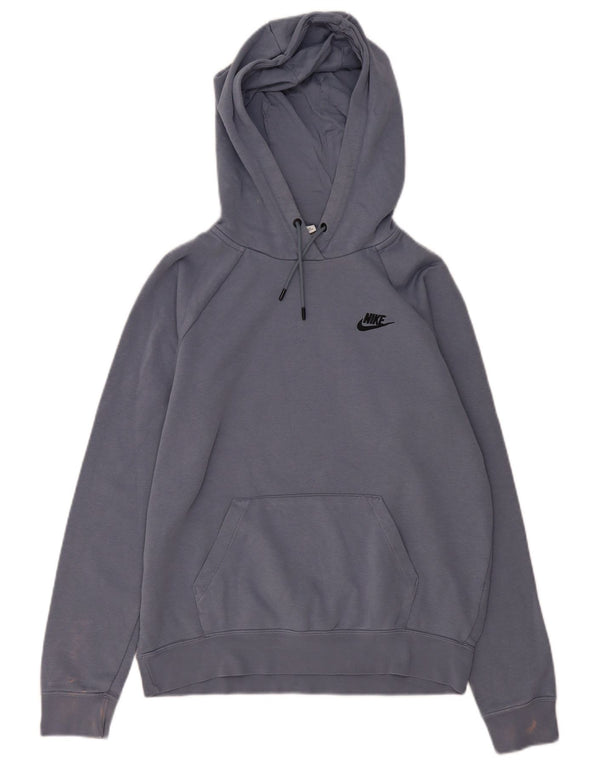 Nike Womens Loose Fit Hoodie Jumper UK 12 Medium Purple Cotton