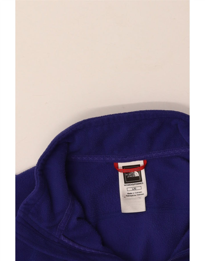 THE NORTH FACE Womens Fleece Jacket UK 16 Large Purple Polyester