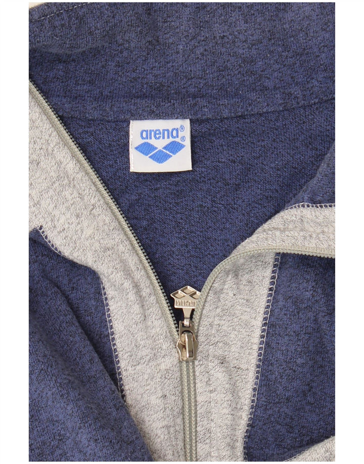 Arena Mens Graphic Tracksuit Top Jacket Small Blue Colourblock