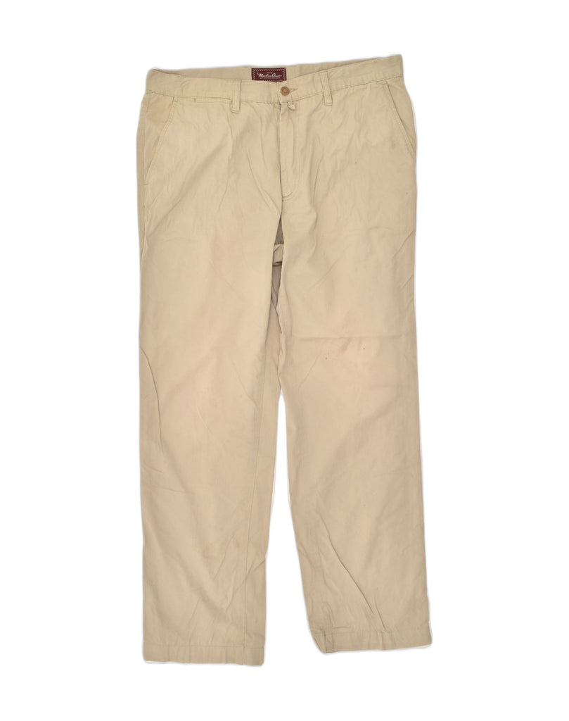 MARLBORO CLASSICS Mens Straight Chino Trousers IT 54 2XL W35 L30  Beige | Vintage Marlboro Classics | Thrift | Second-Hand Marlboro Classics | Used Clothing | Messina Hembry 